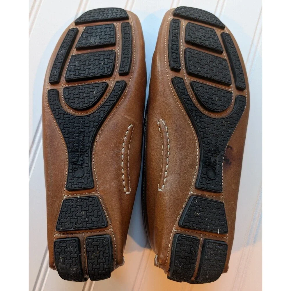 COLE HAAN Howland Shoes Mens 8M Brown Penny Loafers Driving Moccasin Preppy